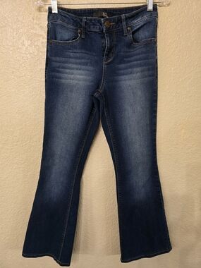 1822 Denim Dark Blue Flared Jeans